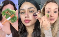 ‘fruit-makeup-challenge’:-influenciadores-trocam-cosmeticos-por-morango,-banana,-brocolis-e-outros-alimentos-em-nova-trend-de-beleza